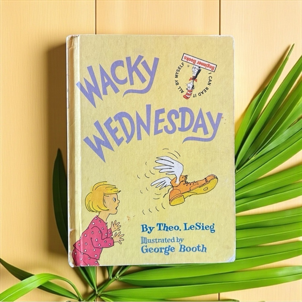 Vintage Wacky Wednesday Hardcover Book by Theo. LeSieg (Dr. Seuss) – 1974